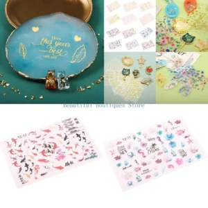 U4LF Gold Color Epoxy DIY Stickers